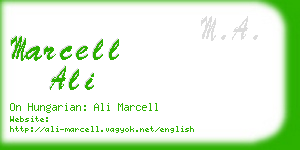 marcell ali business card